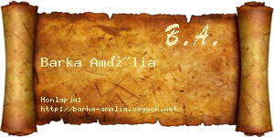 Barka Amália névjegykártya